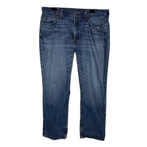 Levi's 514 Jeans Mens 37x30 Blue Denim 5-Pockets Medium Wash Mid-Rise Straight